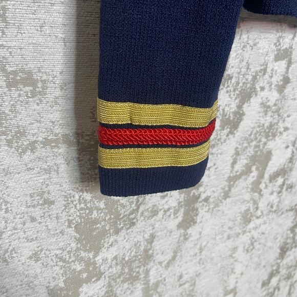 St. John Sportswear Crop Military Knit Jacket in Navy - Picture 5 of 6